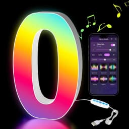 Smart LED Letters Lights Alphabet Light Decorative Name Letter Number Lamp Night Light USB MeRGBW App Music Sync Logo Game Home