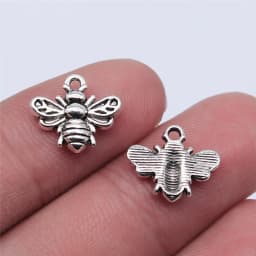20pcs Charms Bee Tibetan Bronze Silver Color Pendants Antique Jewelry Making DIY Handmade Craft