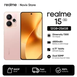 realme 15 5G Smartphone 50MP Sony IMX882 AI Camera+8MP OV08D10 Wide-Angle Camera 6500mAh Titan Battery 45W Ultra Charge NFC
