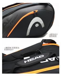Original HEAD Tennis Racket Backpack Tennis Bag 6-9 Tennis Racquet Bag Padel Tenis Raquete Badminton Beach Paddle Package Male