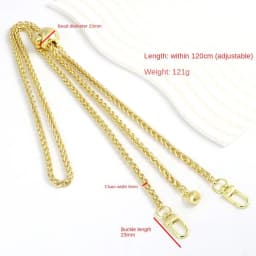 120cm Handle Replacement Metal Purse Chain Strap for Handbag Shoulder Crossbody Bag Chain Strap with Length Adjustable Ball