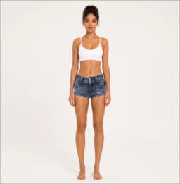 Women 3 Button Fly Retro Washed Denim Shorts Low Waist Slim Fit Ultra Short Hot Pants Wrapped Hip Retro Sexy Cute Mini Shorts