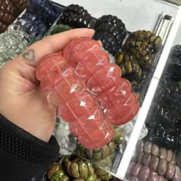 AAA Natural Stone Good Quality Black Onxy Crystal Strawberry Sodalite 12*24mm Bracelet Bangle Charm Fashion Couple Gift Jewelry