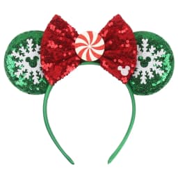 New Christmas Days Wheels Mouse Ear Headband Sequin Bows Girl Adult Kids DIY Party Cosplay Hair Accessories Princess Hairband