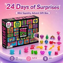 Needoh 2026 Christmas Advent Calendar 24 Days Countdown Treasure Hunt Surprise Squishy Blind Box Holiday Party Gift For Kids