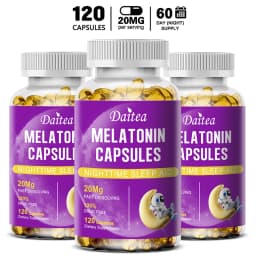 Melatonin 20mg Anti Stress Tools Sleeping Capsules Melatonin to Sleep Stay Asleep Longer For Adult Beauty Health