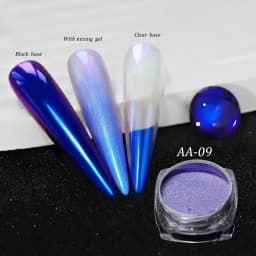 Magic Mirror Powder Chameleon Polarizing Nail Glitter High-Light Diamond Holographic Nail Art Pigments DIY UV Gel Manicure Dust