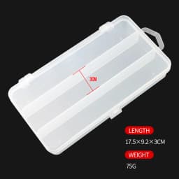 TAIYU 3 Compartment Mini Fishing Tackle Box Storage 13cm 17.5cm Lure Baits Minnow Pencil Lure High Quality Fishing Box