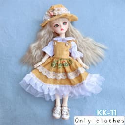 1/6 Bjd DOLL Clothes 30cm Toys Accessories New Style Wear Plaid Skirt Fashion Dress Up With Headwear For Girl Princess Dress