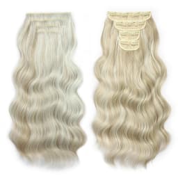 Bio Body Wave Clip In Hair Extensions 22 Inches 4 pcs/lot 220g Soft Natural Heat Resistant Fiber Clip In Synthetic Hair