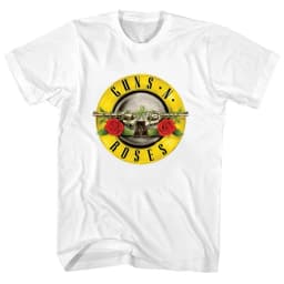 Pistol Rose Pattern Guns N 'Roses Rock Guns and Roses Band Casual T-Shirt Men's and Women's Luxury Band Brand Top