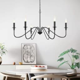 Retro Loft Living Room Chandelier Lighting E14 Vintage American Style Black/Gold Ceiling Chandelier Household Dining Room Light