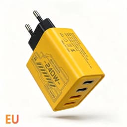 240W GaN Mechanical Multi‑Port Fast Charging USB Travel Adapter EU US Plug for Phone & Laptop Different Digital Gadgets