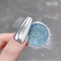1Jars High-Gloss Plating Aurora Mirror Nail Powder Net0.5g Moonlight Pearl White Rubbing Powder Super-Shiny Manicure Chrome Dust