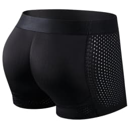 Men Trunks Built-in Fake Butt Hip Lifter Enhancer Shorts Boxer Briefs Padded Underwear Shapewear Underpants Nylon Breathable