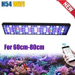 PopBloom H54 WiFI App Control Phone Control Full Spectrum Marine LED Aquarium Light for Coral Reef Fish Tank,Saltwater Lighting