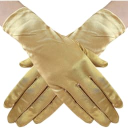 Women Satin Solid Short Wrist Gloves Smooth Evening Party Formal Prom Costume Stretch Gloves Red White Etiquette Wedding Gloves