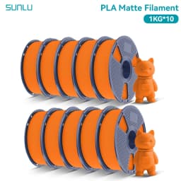 SUNLU 10Roll PLA Matte Filament 1.75mm 1kg Spool (2.2lbs) Smooth Matte Finish Neatly Wound Filament Fit Most FDM Printer
