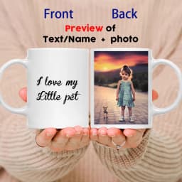 Custom Photo and Text Coffee Mug - Personalized Tea Cup Mugs for Valentine's Day, Christmas Gift