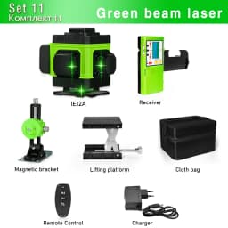 Clubiona 12 and 16 lines Professional Floor Ceiling Remote Control Green Line Laser Level with Pulse mode