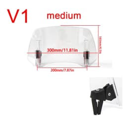 Universal Motorcycle Windshield Extension Adjustable Spoiler Clamp-On Windscreen Deflector For BMW KAWASAKI YAMAHA HONDA SUZUKI