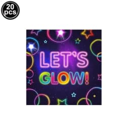 Neon Party Tableware Tablecloths Cups Plates Banner Napkins Straws Balloons Neon Glow Birthday Party Decoration Supplies