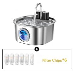 3.2L Auto Wireless Rechargeable Motion Sensor Cat Water Feeder Stainless Steel Cat Dog Pet Water Fountain Silent(No 5V 1A Plug)