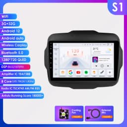 Hizpo 2 Din Android 13 For Jeep Renegade 2016 - 2020 Car Radio Multimedia Video Player Stereo Navigation GPS Carplay Auto 7862