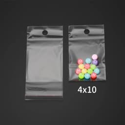 100pcs Transparent Self Sealing Adhesive OPP Plastic Bags with Hang Hole for Jewelry Gift Packing Retail Display Packaging Bag