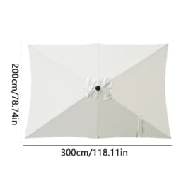 Outdoor Umbrella Replacement Canopy 6.6x10ft Patio Umbrella Replacement Canopy Heavy Duty Cantilever Parasol Top For Deck