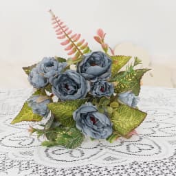 9 Heads Simulation Rose Fake Wedding Arch Silk Flower Home Decoration Artificial Home Living Room Table Decoration Fake Flower