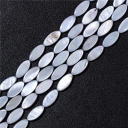 15X6mm Long Stripe Shell Beads Point Stick Mother of Pearl Shell Slice Loose Beads for DIY Making Jewelry Necklace Accessories
