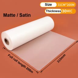 100/200M Glossy Matte Satin Clear 16Mic 18Mic 20Mic 27Mic 28Mic 30Mic 1" Core Hot Laminating Films Bopp for Hot Roll Laminator