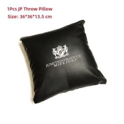 JP Pillows Junction Produce Black White Great Leather Neck Pillow Bolster Hold Throw Cushion Auto Seat Headrest Backrest