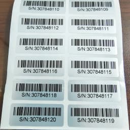 100pcs Serial Number Warranty Seal BAR-CODE Security Label Box Safety Sticker VOID Left Removal Proof Tamper Evident Cover