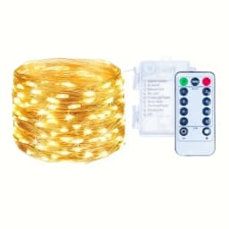 Outdoor Battery Fairy Lights LED Copper Wire String Lights with 8 Modes - IP65 for Garden, Patio, Tree, Yard & Party Decor