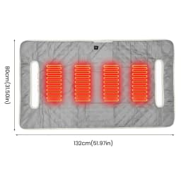 4 Zones Heated Seat Cushion Mat USB Electric Heating Pad Outdoor Camping Chair Heated Cushion 3 Gears Temperature Foot Warmer