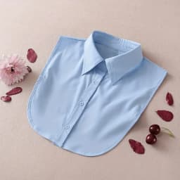 A detachable striped collar shirt vest with a pointed collar design to prevent exposure and multifunctional decoration