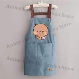 Bubu Dudu Kitchen Waterproof Oil Resistant Apron for Men Women Anime Fashion Aprons Cooking Solid Color Hotel Work Clothes Gifts