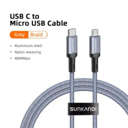 SUNKANDI Mini USB to USB C Cable, Mini USB to Type C for Digital Camera MP3 Player GPS Receiver and More Mini B Devices