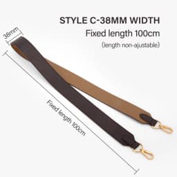 CRAZYSMITH Genuine Leather Replacement Wide Shoulder Bag Strap for LV Onthego Tote Bag Adjustable Crossbody Handbag Belts Straps