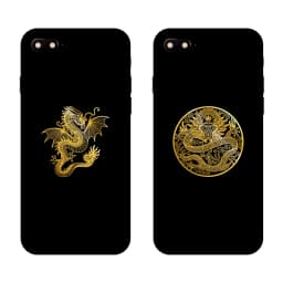 Dragon totem metal stick dragon pattern mobile phone sticker mobile phone case back stick computer decoration stick car sticker