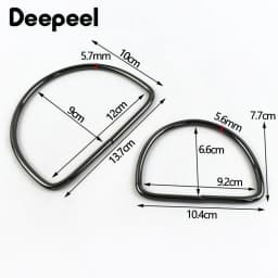 2/4/10Pcs Metal D Ring 9/11cm Bag Handles Purse Frame Women's Handbags Woven-bag Handle DIY Hardware Accessories Making Bags
