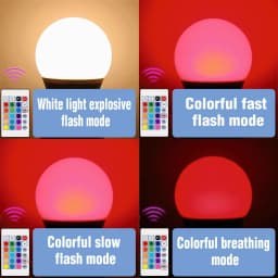 1-10PCS Smart RGBW LED Bulb Spotlight E27 E14 B22 GU10 with Infrared Remote Control Suitable for Colorful Home Lighting