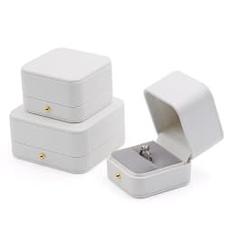 PU Leather White Jewelry Storage Box Earrings Ring Pendant Necklace Bracelet Organizer Display High-end Jewelry Box Joyero