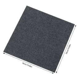 20Pcs Square Carpet Tiles, Self-Adhesive Peel and Stick Carpet Tiles, 40 x 40 cm, Carpet Tiles for Commercial & Home (Dark Grey)