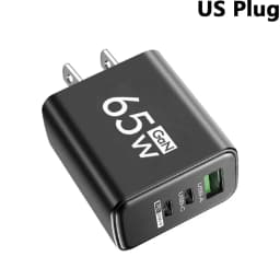 GaN 65W USB C Wall Charger Mobile Phone PD Type C Quick Charger Power Adapter for Samsung Xiaomi iPhone Fast Charging carregador