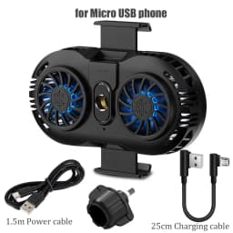 BFOLLOW 10W 2 in 1 Mobile Phone Cooler Wire Charging Cooling Fan with Clip Radiator Mount for Game Live Stream iPhone Samsung