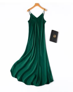 TAJIYANE 100% Mulberry Silk 21 Mommes Long Dresses Woman Summer 2025 New Satin Slip Dress Many Colors Ladies Clothes платье