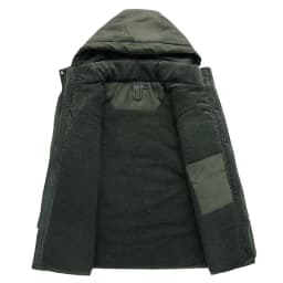 Winter Thick Warm Jacket Men Casual Thick Hooded Windproof Parka Solid Color Plus Size Multi Pocket Men Jacket USA SIZE S-2Xl